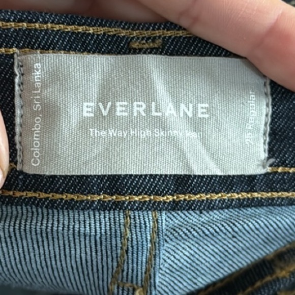 NWOT Everlane The Way High Skinny Jean in Dark Indigo Size 25 - Picture 5 of 9